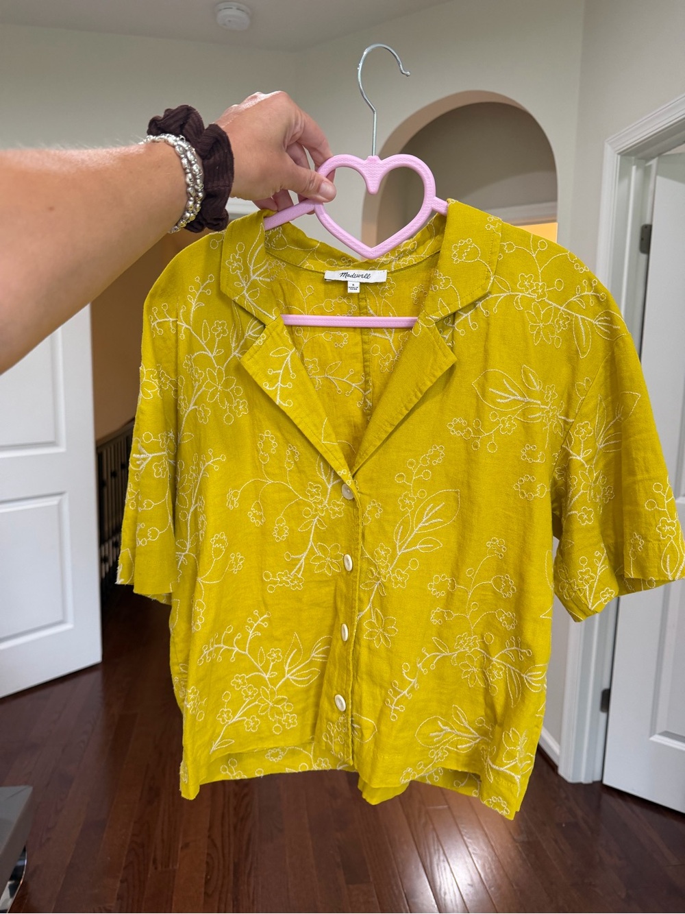Madewell Short-Sleeve Camp Shirt in linen Floral - Picture 4 of 4